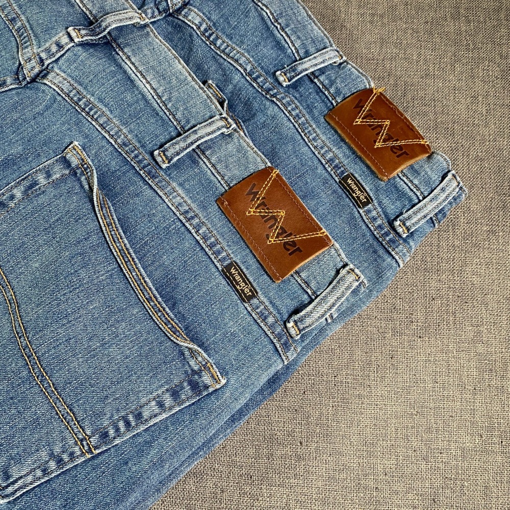 Lot of 2 Wrangler Men's Advanced Comfort Straight Leg Blue Denim Jeans 40x32